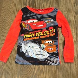 Disney cars pajama shirt size 4T boys long sleeve